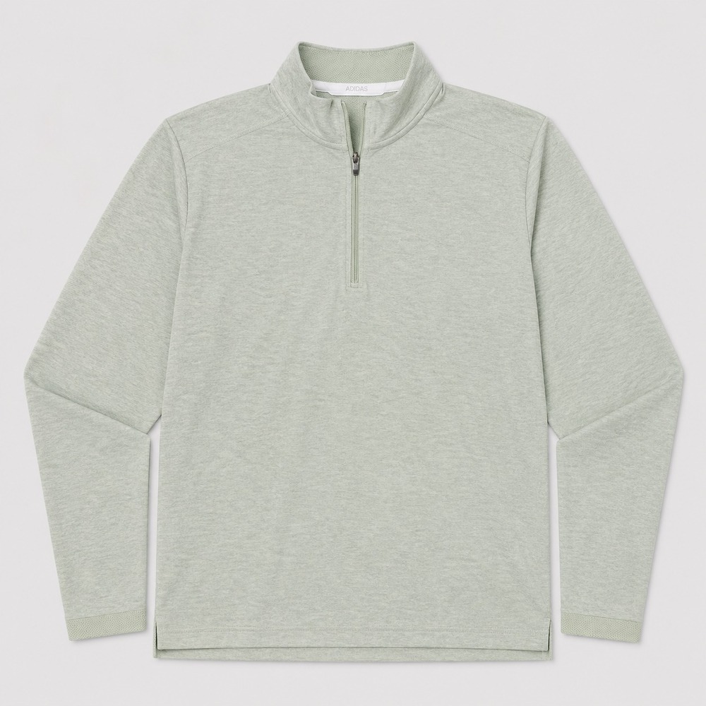 Adidas Primegreen Golf Pullover Mens Medium Green 1/4 Zip Long Sleeve NWT